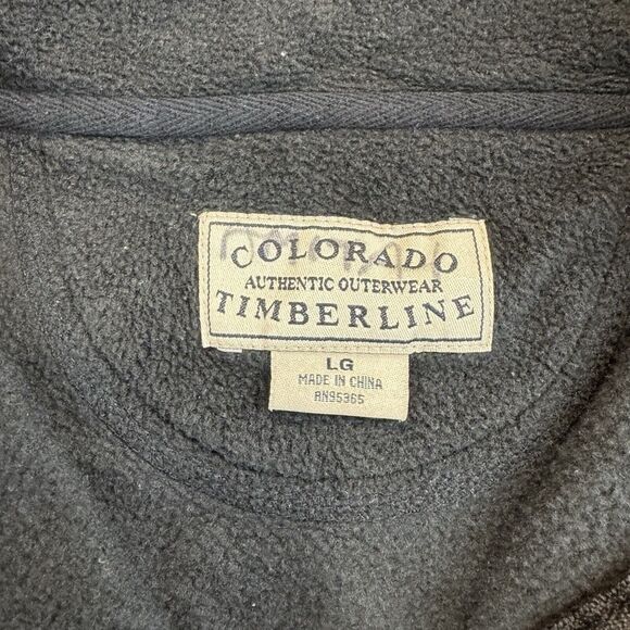 Timberline Colorado Sweatshirt Size L Black 1/4 Zip Mens VTG Soccer - Picture 3 of 7